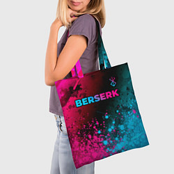 Сумка-шопер Berserk - neon gradient: символ сверху, цвет: 3D-принт — фото 2