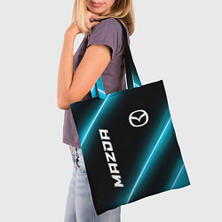 Сумка-шопер Mazda неоновые лампы, цвет: 3D-принт — фото 2