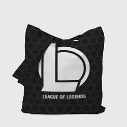 Сумка-шопер League of Legends glitch на темном фоне, цвет: 3D-принт