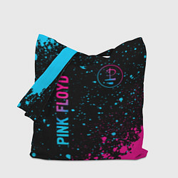 Сумка-шопер Pink Floyd - neon gradient: надпись, символ, цвет: 3D-принт