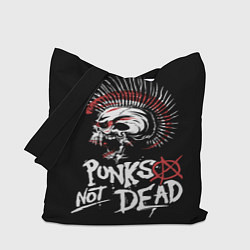 Сумка-шопер Punks not dead - анархия, цвет: 3D-принт