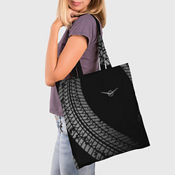 Сумка-шопер UAZ tire tracks, цвет: 3D-принт — фото 2