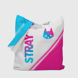 Сумка-шоппер Stray neon gradient style: надпись, символ