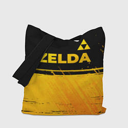 Сумка-шопер Zelda - gold gradient: символ сверху, цвет: 3D-принт