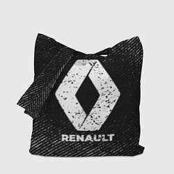 Сумка-шопер Renault с потертостями на темном фоне, цвет: 3D-принт