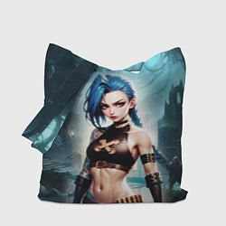 Сумка-шопер Jinx arcane League of legends, цвет: 3D-принт