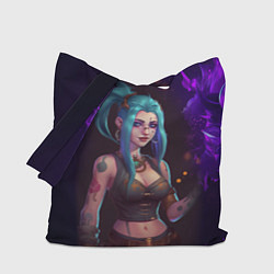 Сумка-шопер Jinx arcane League of Legends, цвет: 3D-принт