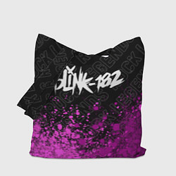 Сумка-шопер Blink 182 rock legends: символ сверху, цвет: 3D-принт