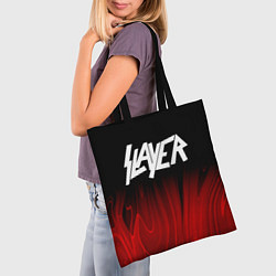 Сумка-шопер Slayer red plasma, цвет: 3D-принт — фото 2