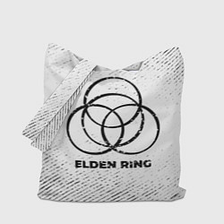 Сумка-шопер Elden Ring с потертостями на светлом фоне, цвет: 3D-принт