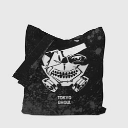 Сумка-шопер Tokyo Ghoul glitch на темном фоне, цвет: 3D-принт