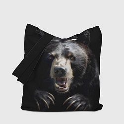 Сумка-шоппер Бурый атакующий медведь