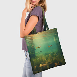 Сумка-шопер Рыбки в море, цвет: 3D-принт — фото 2