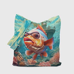 Сумка-шопер Рыбка в озере, цвет: 3D-принт
