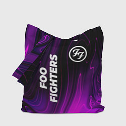 Сумка-шопер Foo Fighters violet plasma, цвет: 3D-принт