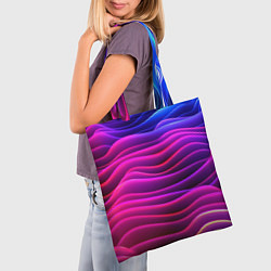 Сумка-шопер Сине-фиолетовый градиент, цвет: 3D-принт — фото 2