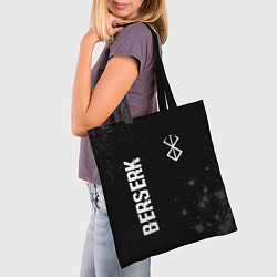 Сумка-шопер Berserk glitch на темном фоне: надпись, символ, цвет: 3D-принт — фото 2