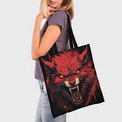 Сумка-шопер Red wolf, цвет: 3D-принт — фото 2