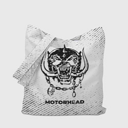 Сумка-шопер Motorhead с потертостями на светлом фоне, цвет: 3D-принт