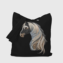 Сумка-шопер Вышивка Лошадь, цвет: 3D-принт