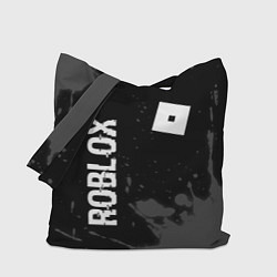 Сумка-шопер Roblox glitch на темном фоне: надпись, символ, цвет: 3D-принт
