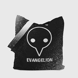 Сумка-шоппер Evangelion glitch на темном фоне
