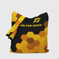 Сумка-шопер Need for Speed - gold gradient: символ сверху, цвет: 3D-принт
