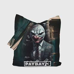 Сумка-шопер Payday 3 mask, цвет: 3D-принт