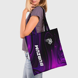 Сумка-шопер Burzum violet plasma, цвет: 3D-принт — фото 2