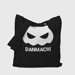 Сумка-шоппер DanMachi glitch на темном фоне