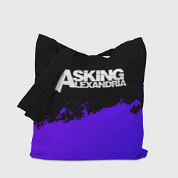 Сумка-шоппер Asking Alexandria purple grunge