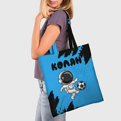 Сумка-шопер Колян космонавт футболист, цвет: 3D-принт — фото 2