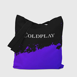 Сумка-шопер Coldplay purple grunge, цвет: 3D-принт