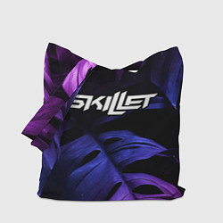 Сумка-шопер Skillet neon monstera, цвет: 3D-принт