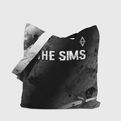 Сумка-шоппер The Sims glitch на темном фоне: символ сверху