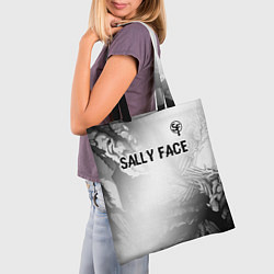 Сумка-шопер Sally Face glitch на светлом фоне: символ сверху, цвет: 3D-принт — фото 2