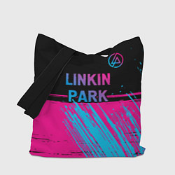 Сумка-шоппер Linkin Park - neon gradient: символ сверху