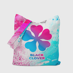 Сумка-шоппер Black Clover neon gradient style