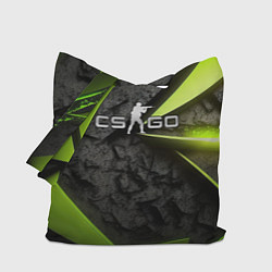 Сумка-шоппер CS GO green black abstract