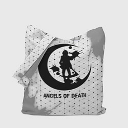 Сумка-шоппер Angels of Death glitch на светлом фоне