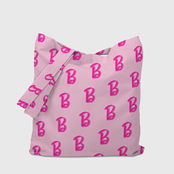 Сумка-шопер Барби паттерн буква B, цвет: 3D-принт