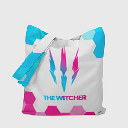 Сумка-шоппер The Witcher neon gradient style