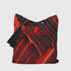 Сумка-шопер CS GO red neon, цвет: 3D-принт