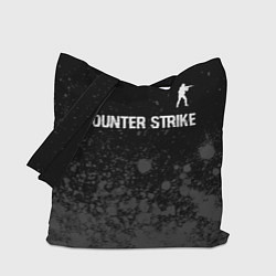 Сумка-шоппер Counter Strike glitch на темном фоне: символ сверх