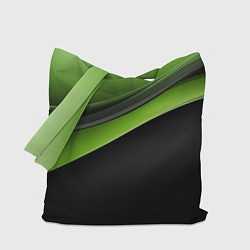 Сумка-шоппер Black green abstract