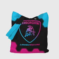 Сумка-шоппер Lamborghini - neon gradient