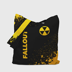 Сумка-шоппер Fallout - gold gradient: надпись, символ