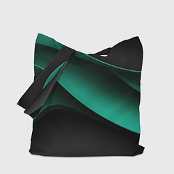 Сумка-шопер Абстрактная зеленая текстура, цвет: 3D-принт