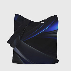 Сумка-шопер Black blue background, цвет: 3D-принт