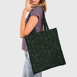 Сумка-шопер Текстура зелёный мрамор, цвет: 3D-принт — фото 2